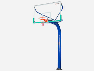 Form-in-one-piece grounding basketball post XP009